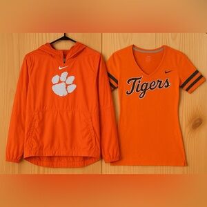 Clemson Tigers Nike University Bundle- Pullover Jacket and Tee Like New
